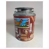 Metal Canister with Farm Scene Metal Canister with Farm Scene