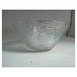 Anchor Hocking SORENO AURORA Vtg Iridescent Textured Glass Salad Bowl Anchor Hocking SORENO AURORA Vtg Iridescent Textured Glass Salad Bowl