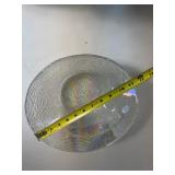 Anchor Hocking SORENO AURORA Vtg Iridescent Textured Glass Salad Bowl Anchor Hocking SORENO AURORA Vtg Iridescent Textured Glass Salad Bowl