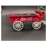 Coca-Cola CAST IRON Horse-Drawn Wagon With Driver & Umbrella Coca-Cola CAST IRON Horse-Drawn Wagon With Driver & Umbrella