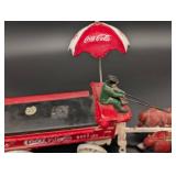 Coca-Cola CAST IRON Horse-Drawn Wagon With Driver & Umbrella Coca-Cola CAST IRON Horse-Drawn Wagon With Driver & Umbrella