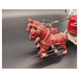 Coca-Cola CAST IRON Horse-Drawn Wagon With Driver & Umbrella Coca-Cola CAST IRON Horse-Drawn Wagon With Driver & Umbrella