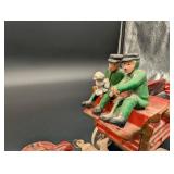 Vintage Cast Iron Red Horses Team with Wagon Toy Set (Lot of 6) Vintage Cast Iron Red Horses Team with Wagon Toy Set (Lot of 6)