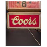 Coors Clock Sign - Vintage Advertising Wall Clock & Beer Logo Coors Clock Sign - Vintage Advertising Wall Clock & Beer Logo