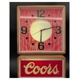 Coors Clock Sign - Vintage Advertising Wall Clock & Beer Logo Coors Clock Sign - Vintage Advertising Wall Clock & Beer Logo
