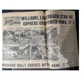 Minneapolis Sunday Tribune Sports Section - 1942 Vintage Newspapers & Clippings Minneapolis Sunday Tribune Sports Section - 1942 Vintage Newspapers & Clippings