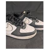 Nike Air Force 1 Low Sneakers - White/Black Leather, US Size 9 Nike Air Force 1 Low Sneakers - White/Black Leather, US Size 9