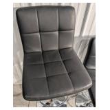 Bar Stools (Lot of 4) - Black Vinyl, Chrome Pedestal Base Bar Stools (Lot of 4) - Black Vinyl, Chrome Pedestal Base