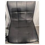 Bar Stools (Lot of 4) - Black Vinyl, Chrome Pedestal Base Bar Stools (Lot of 4) - Black Vinyl, Chrome Pedestal Base