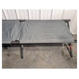 Camping Cot Folding Bed - Portable Gray Outdoor Cot with Mesh Pocket Camping Cot Folding Bed - Portable Gray Outdoor Cot with Mesh Pocket