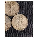 Walking Liberty Half Dollars - 6 Coins, 50-Cent US Silver (1934-1940s) Walking Liberty Half Dollars - 6 Coins, 50-Cent US Silver (1934-1940s)