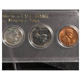 Union State Bank Coin Set - Monona, IA - 5 U.S. Coins in Display Case Union State Bank Coin Set - Monona, IA - 5 U.S. Coins in Display Case