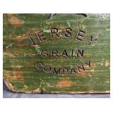 Jersey Grain Company Wooden Grain Crate - Vintage Green with Rope Handle Jersey Grain Company Wooden Grain Crate - Vintage Green with Rope Handle