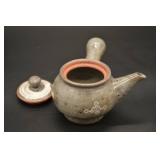 Japanese Stoneware Teapot Set with 4 Cups & White Swirl Bowl in Box - Gray Crackle Glaze Japanese Stoneware Teapot Set with 4 Cups & White Swirl Bowl in Box - Gray Crackle Glaze