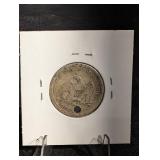 1854 United States Seated Liberty Quarter Dollar - Holed, XF 1854 United States Seated Liberty Quarter Dollar - Holed, XF