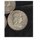 Lot Of 3 Franklin Halves 90% Silver Lot Of 3 Franklin Halves 90% Silver
