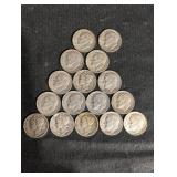 90% Silver Roosevelt And Mercury Dimes (Lot of 16) 90% Silver Roosevelt And Mercury Dimes (Lot of 16)