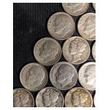 90% Silver Roosevelt And Mercury Dimes (Lot of 16) 90% Silver Roosevelt And Mercury Dimes (Lot of 16)
