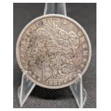 Morgan Silver Dollar 1882-O (New Orleans) - 90% Silver One Dollar Coin Morgan Silver Dollar 1882-O (New Orleans) - 90% Silver One Dollar Coin
