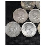 Lot Of 10 1964 90% Silver Kennedy Half Dollars Lot Of 10 1964 90% Silver Kennedy Half Dollars