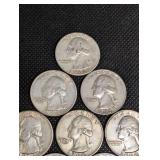 Washington Quarters 1957-1964 90% Silver (Lot of 10) Washington Quarters 1957-1964 90% Silver (Lot of 10)