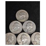Lot Of 10 90% Silver Washington Quarters Lot Of 10 90% Silver Washington Quarters