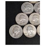 Lot Of 10 90% Silver Washington Quarters Lot Of 10 90% Silver Washington Quarters