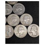 Lot Of 10 90% Silver Washington Quarters Lot Of 10 90% Silver Washington Quarters