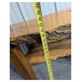 Live Edge Wood Slab Top with Bark Edge - Rustic Table/Bench Surface Live Edge Wood Slab Top with Bark Edge - Rustic Table/Bench Surface