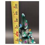 Ceramic Christmas Tree Lamp - 20 in Tall, Multicolor Bulbs, Snow Accents Ceramic Christmas Tree Lamp - 20 in Tall, Multicolor Bulbs, Snow Accents