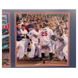 Sports Illustrated Framed Magazine Cover & Autographed Twins Team Photo Collage Display Sports Illustrated Framed Magazine Cover & Autographed Twins Team Photo Collage Display