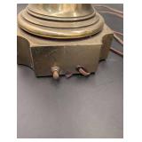 Stiffel Brass Table Lamps - Pair with Harp Shade Supports Stiffel Brass Table Lamps - Pair with Harp Shade Supports