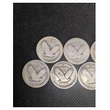 7 Standing Liberty Quarters (1920s) - United States Quarter Dollars 90% Silver 7 Standing Liberty Quarters (1920s) - United States Quarter Dollars 90% Silver