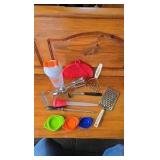 Kitchen Utinsils- Mixer, Master, Sharpening Steel, Washer, Rubber Measuring Cups, Potato Peeler, Cheese Grater Kitchen Utinsils- Mixer, Master, Sharpening Steel, Washer, Rubber Measuring Cups, Potato Peeler, Cheese Grater