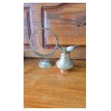 Brass Picture Holder and Brass Cream MATCHING Brass Picture Holder and Brass Cream MATCHING