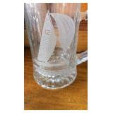 3 glass mugs, Lowenbraun, Munich- Nasa- 12 Meter Racing Sloop 3 glass mugs, Lowenbraun, Munich- Nasa- 12 Meter Racing Sloop