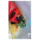 Small Tote of Baking Items, cookie Press, Cookie Cutters, Rosette Maker, Tips for Decorating Small Tote of Baking Items, cookie Press, Cookie Cutters, Rosette Maker, Tips for Decorating