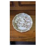 Vintage Plate Wory Dynasty, Butterfly Cream, Peacock Vintage Plate Wory Dynasty, Butterfly Cream, Peacock