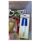 Small Tote of Baking Items, cookie Press, Cookie Cutters, Rosette Maker, Tips for Decorating Small Tote of Baking Items, cookie Press, Cookie Cutters, Rosette Maker, Tips for Decorating