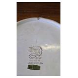 Vintage Plate Wory Dynasty, Butterfly Cream, Peacock Vintage Plate Wory Dynasty, Butterfly Cream, Peacock