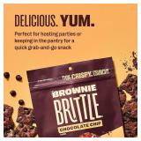 Brownie Brittle – Original Chocolate Chip Thin and Crispy Sweet Snacks (Pack of 20, 1 oz) - BB 7/2025