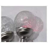 NEW 2 Pack of Living Accents Silver Solar Powered LED Pathway Lights