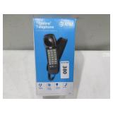 NEW AT&T 210 Basic Trimline Corded Phone, No AC Power, Wall-Mountable, Black