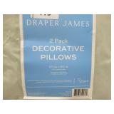 NEW Draper James 2-Pack Solid Ruffle Decorative Pillows - Green