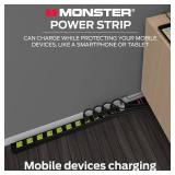 Monster Workshop Heavy-Duty Garage Power Strip Surge Protector - Mountable Heavy-Duty Wide-Spaced 12 Grounded AC Outlets with 6 ft Plug Chord- 1800 Joules