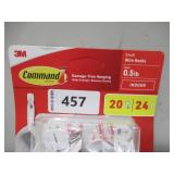 NEW 3M Command Small Wire Toggle Hooks, White 20 Hooks, 24 Strips