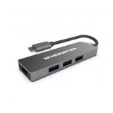 NEW Monster VME40017 4-Port USB-C Hub Black 5.9 in Cable