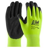 NEW 2 Pairs of 16-340LG/XXL Hi-Vis Seamless Knit HPPE/Glass Glove with Double-Dipped Nitrile Coated Micro-Surface Grip on Palm and Fingers