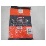 NEW PIP ANSI Type R Class 2 Two-Tone Eleven Pocket Surveyors Vest with Solid Front and Mesh Back- LARGE