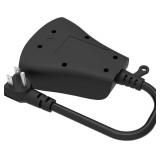 Monster Outdoor Smart Outlet Plug, 3-Outlet, Voice Control Compatible with Alexa and Google Assistant, Scheduling, Timer Control, Automation, Quick Setup via 2.4GHz Wi-Fi, Smart Outdoor Plug